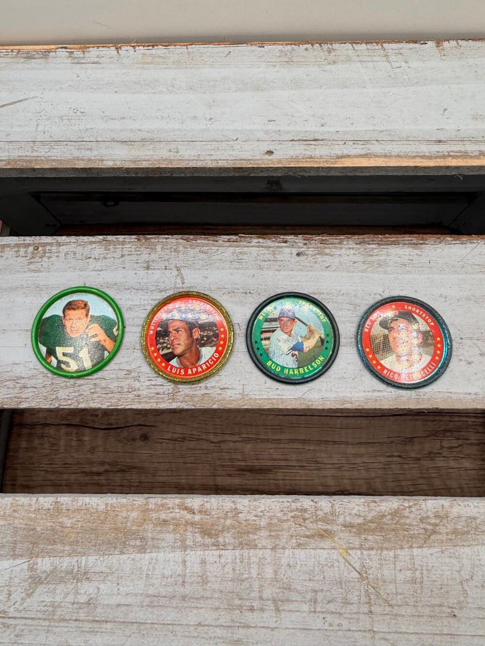 Vintage Sports Coin Lot 1963 Salada Jim Ringo 1971 Topps Aparicio Harrelson Rico